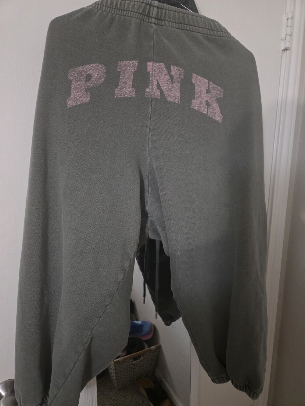 PINK Victoria's Secret Women's Olive Green Logo Skirt